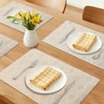 thumbnail image 2 of Unique Bargains Set of 6 Plastic Placemats Kitchen Mat for Dining Table Decor Gold, 2 of 6