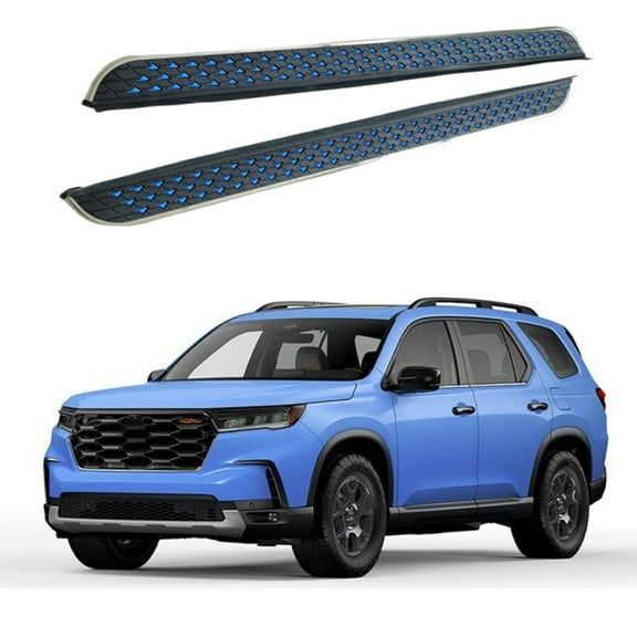 Free Duty for US Aluminum Running Boards Fixed Nerf Bars Side Steps with Brackets Compatible with Honde Pilot 2024-2025(HFX)
