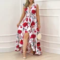 thumbnail image 3 of Vestido Con Abertura Elegante Con Volantes En Forma De Sqy,Blanco,L, 3 of 5