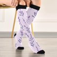 thumbnail image 5 of GZHJMY Lavender Compression Socks, Women Men Long Stocking (20-30mmHg), Travel Knee High Stockings for Athletic Sports,Running,Cycling,Nursing, 5 of 7