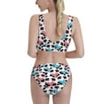 thumbnail image 3 of Fotbe Heart Panda Women's High Waisted Bikini Tankini Sets Two Piece Bathing Suits High Cut Scoop Neck Swimsuit-X-Large, 3 of 8