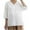 White-01, variant on Ultrave Womens Tops Casual Embroidered V Neck Retro Plus Size 1/2 Sleeve Shirts Tees Y2k