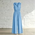 thumbnail image 7 of Iyufng Casual Summer Sleeveless Jumpsuits for Women with Pockets, Zip Up Fitted Waist, 7 of 7