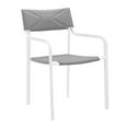 thumbnail image 2 of Modway Raleigh Ensemble de 2 Fauteuils d'Extérieur en Aluminium pour Patio, Blanc Gris, 2 of 8