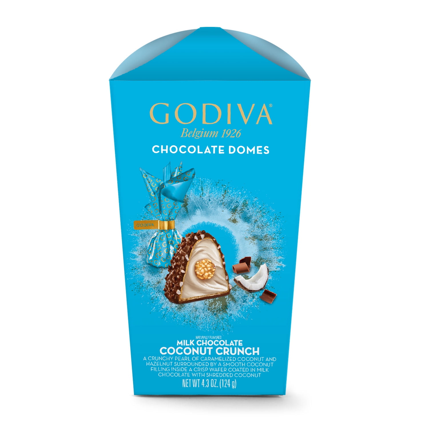 Godvia Chocolate Domes Coconut Crunch Flower Box 4.3 oz