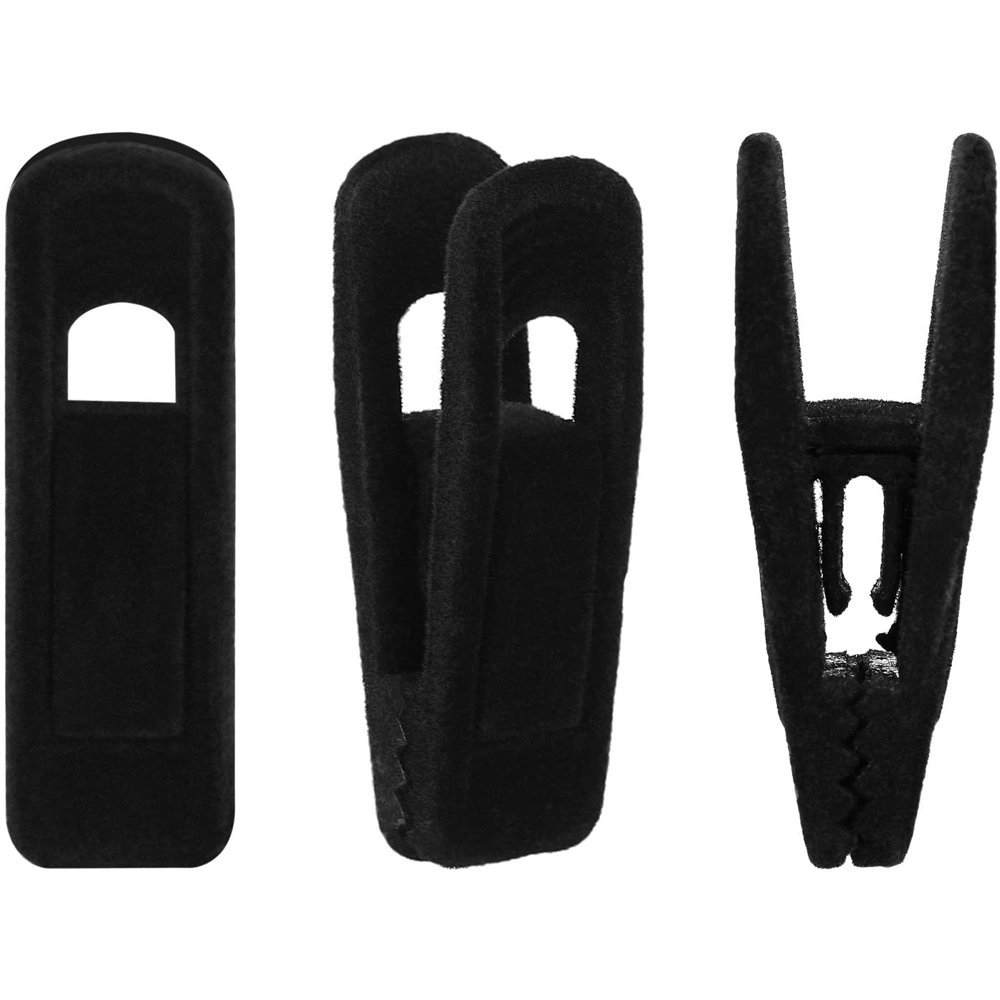 Velvet Hangers Clips 20 Pack, Black Pants Hangers Velvet Clips, Strong