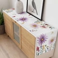 thumbnail image 4 of Purple Flowers Blossom Table Runner - 60 Inch Long, Kitchen Dining Table Runner Dresser Scarves, Spring Pastoral Garden Wildflowers Farmhouse Decor for Coffee Tables Wedding Party Banquet, 4 of 8