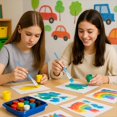 thumbnail image 3 of Juego de 40 Pinceles Planos de 2,5 cm de para Acuarela, Óleo y Pintura Profesional para Niños., 3 of 5
