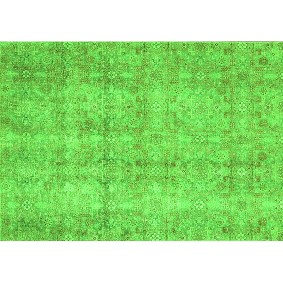 Ahgly Company Indoor Rectangle Persian Green Traditional Area Rugs, 4' x 6'