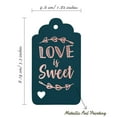 thumbnail image 5 of Inkdotpot Rose Gold Foil Paper Hang Tags Love Is Sweet Wedding Favor Tags 50 Pack, 5 of 6