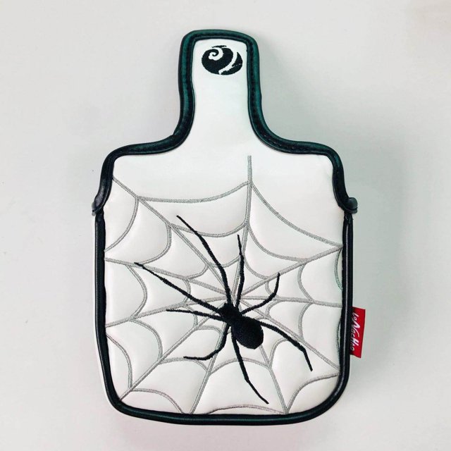 Baohd Universal Golf Mallet Putter Cover Square Headcover Magnetic Closure Guard Spider White
