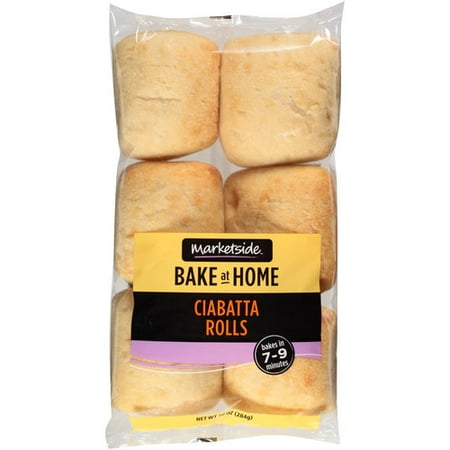 Marketside Bake at Home Ciabatta Rolls, 6 ct, 10 oz