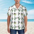thumbnail image 3 of St. Patrick's Day Irish American Flag Mens Hawaiian Shirt Short Sleeve Casual Button Up Tropical Summer Beach Shirt, 3 of 9