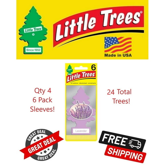 Little Trees 60435 Lavender Scent Hanging Air Freshener for Car & Home 24 Pack!