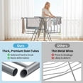 thumbnail image 6 of LEDREM 2-Tier Clothes Drying Rack, Foldable with 4 Adjustable Wings, 33 Rails, 27 Sock Clips, Free-Standing for Indoor/Outdoor Use, Gray, 6 of 10