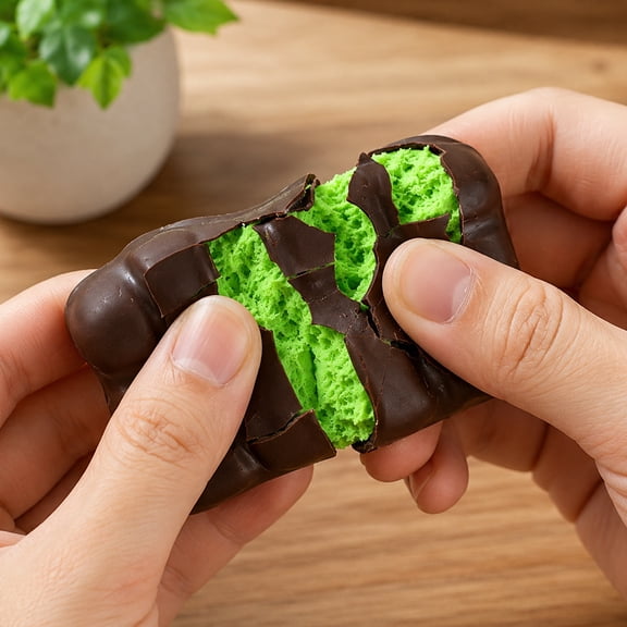 Chocolate Crunchy Squishy, Soft Squeeze Sensory Toy With Satisfying Crackle Sound For Relaxation Focus Desk Decor Gift, Realistic Dessert Shaped Novelty Handheld Squeeze Ball For Home