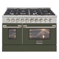 thumbnail image 2 of 48 in. 6.7 cu. ft. Propane Gas Range with Convection Oven in Olive Green, 2 of 13