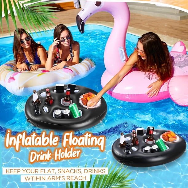Porte-boissons gonflable flottant - Accessoire flottant pour fête à la piscine, Bar flottant pour piscine, Bouée flottante | Leroy Merlin