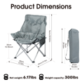 thumbnail image 4 of Halicool Heated Camping Chair, Oversized Heated Outdoor Chairs for Adults with 3 Heat Levels, Portable Folding Padded Chair for Camp, Lawn, Sports, 4 of 5