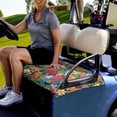 thumbnail image 2 of Garronmavis Tropical Flowers Golf Cart Seat Towel Blanket Golf Cart Seat Covers 50 x 31 Inches Witch Cat Golf Cart Seat Cushion Accessories Decor Machine Washable, 2 of 5