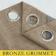 thumbnail image 5 of NICETOWN 100% Blackout Linen Curtains, Noise Reducing Energy Saving Grommet Modern Solid Drapes, 2 Panels, Burlap, W52 x L48, 5 of 7