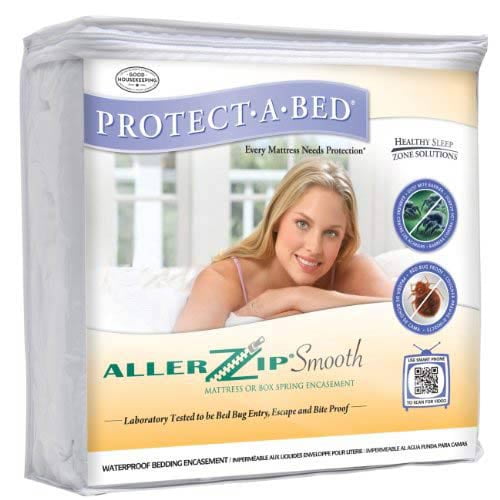 Protect-A-Bed Allerzip Smooth Allergy Bug Mattress Encasement Protector ...