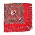 thumbnail image 5 of Wovix Oversized Women's Traditional Retro Scarf Wrap Tassel Fringes Floral Poncho Shawl Printing Shawl Novelties Trendy Unique Design Selection, 5 of 5