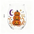 thumbnail image 2 of VAIFTILNO Halloween Themed Stemless Wine Glasses, 12oz Handmade 2D Halloween Glass Cups, Spooky Design Drinkware for Parties, Home Decor (More Styles), 2 of 7