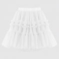 thumbnail image 2 of Godom Girls Flowy Tutu Skirt 2T-14T Layered Mesh Elastic Waist Midi Tulle Skirt Party Twirl Dress,White, 2 of 4