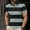 Black, variant on COSFO Short Sleeve Polo Shirts for Men Pullover Collared Casual Striped Tops Loose Button Graphic Tees
