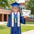 thumbnail image 6 of Alaiyaky Kindergarten Graduation Cap and Gown 2026 Kids Preschool Graduation Shiny Cap Gown Set with Tassel Stole Certificate, 6 of 7