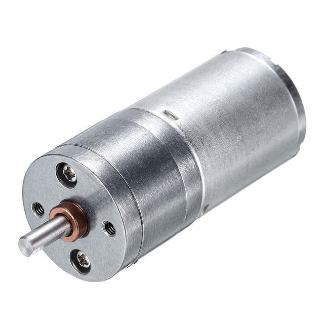 Uxcell Silver Tone Micro Gear Box Motor Speed Reduction Geared Motor DC 24V 130RPM JGA25370
