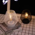 thumbnail image 3 of Paquete de 2 linternas LED de jaula de metal con pilas, luz de acento inalámbrica con elegantes bombillas LED para bodas, fiestas, para interiores y exteriores, color negro ACTIVE Biensenido a ACTIVE, 3 of 4