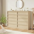 thumbnail image 5 of 2025 New 5 Drawer Dresser for Bedroom, Natural 5 Chest of Drawers Tall with Large Drawers Storage, Modern Dresser Organizer for Living Room, Nursery, Entryway, 5 of 7