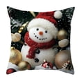 thumbnail image 2 of Christmas Pillow Cover Holiday Decoration Linen Throw Pillow Case for Sofa Couch Bed Living Room Seasonal Home Decor Festive Accent, 2 of 6