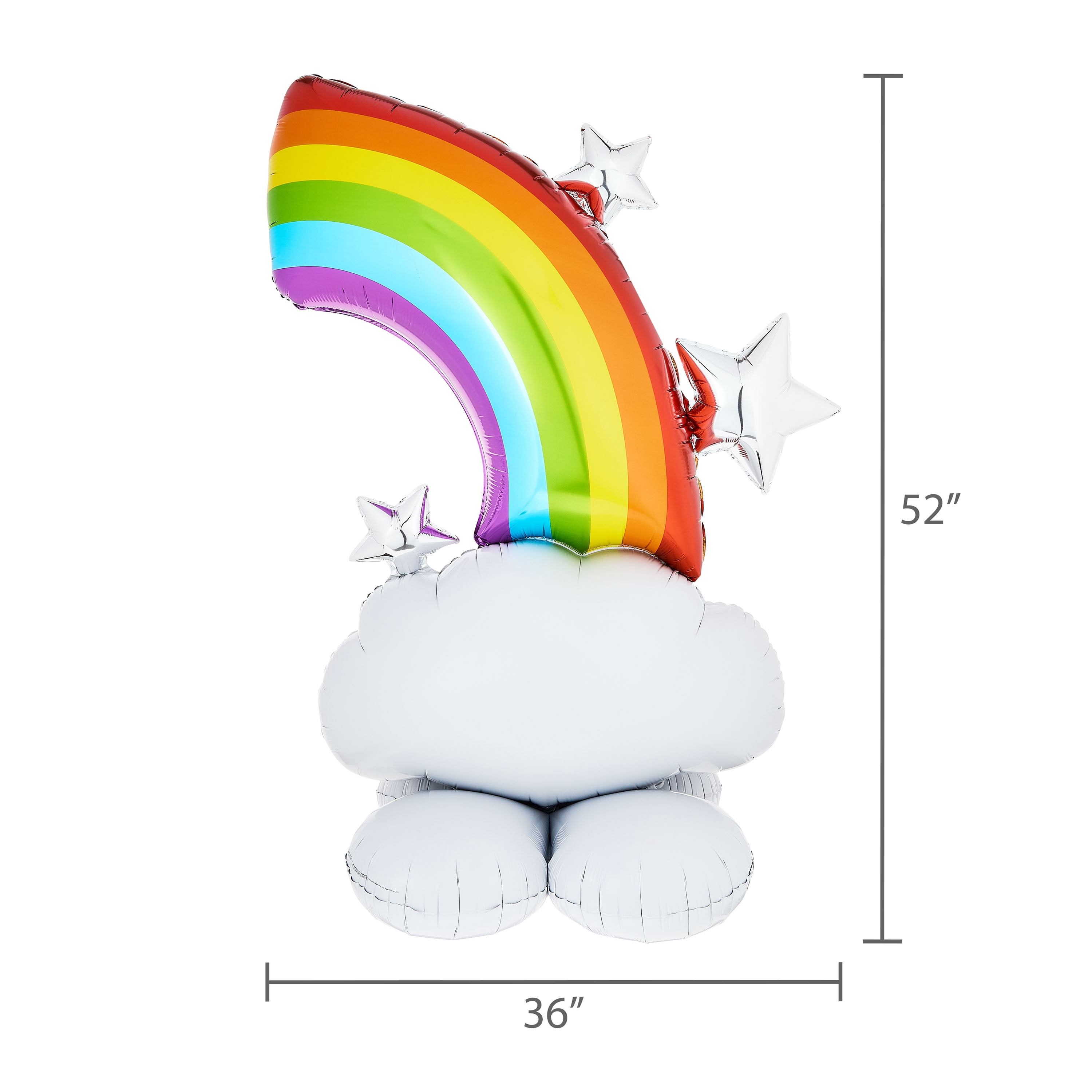 52" Multicolor Air-Filled Rainbow Balloon, by Way To Celebrate