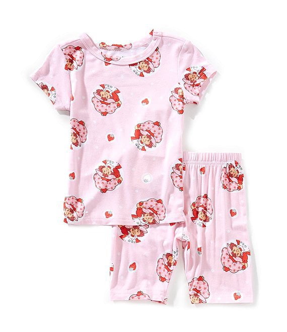 Strawberry Shortcake Girls Pajama Set  Crewneck Top & Shorts  Soft Viscose Blend  Sizes 2T10