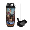 thumbnail image 3 of GOAT Movie Kids Insulated Water Bottle With Straw - 18 Oz Stainless Steel Double Wall Vacuum Cup, Leakproof, Bpa Free, Suitable For Boys And Girls, 3 of 5