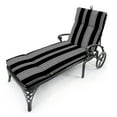 thumbnail image 4 of Jordan Manufacturing 72" x 22" Reeder Black Stripe Rectangular Outdoor Chaise Lounge Cushion with Ties and Hanger Loop, 4 of 14