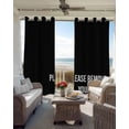 thumbnail image 6 of Black Kitchen Curtains Funny Letters Please Remove Your Shoes Cafe Short Curtains for Bathroom Blackout Window Curtain Grommet Small Window Treatment Tier Drapes for Bedroom Living Room 52"x45"x2, 6 of 9