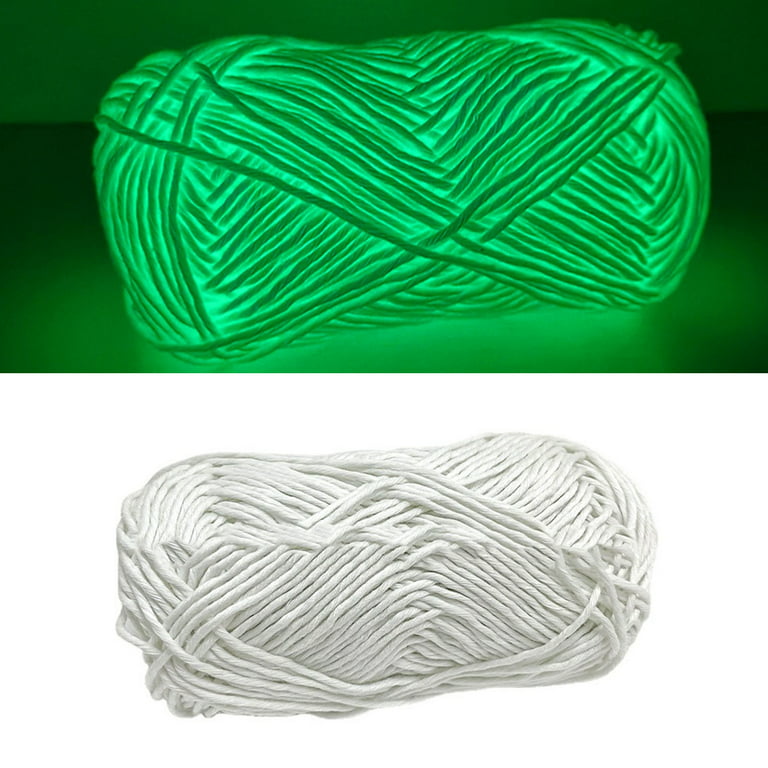 4 Pcs Glow in The Dark Yarn, Sewing Supplies, (55yd 50m) for Crocheting for  DIY Arts, Crafts & Sewing Beginners Glow in The Dark Party (Grass Green)