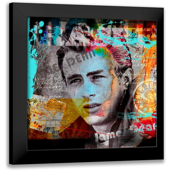 Baker, Micha 12x12 Black Modern Framed Museum Art Print Titled - James Dean