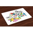 thumbnail image 1 of Ambesonne Parrot Place Mats Set of 4, Floral Foliage Garden, Standard Size, Multicolor, 1 of 4