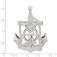 thumbnail image 3 of Auriga Fine Jewelry 925 Sterling Silver Polished Mariner Cross Pendant for Women (L - 53 mm, W - 35 mm), 3 of 6