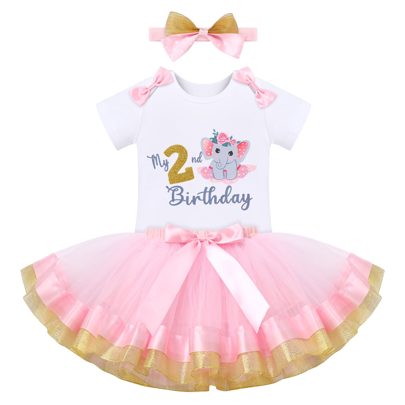 Baby Girl 1st Father's Day Outfit Set - 'Happy 1st Father's Day' Romper, Tutu Skirt, Headband & Leg Warmers