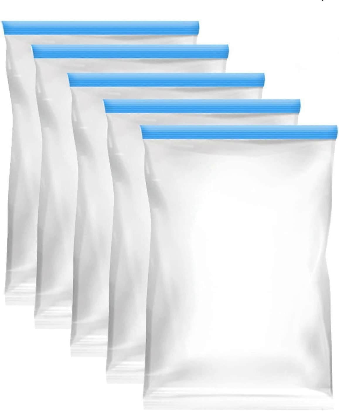 5 Pcs Compression Bags For Travel Space Saver Bags Reusable Vacuum Sealed Bags, 40*50cm