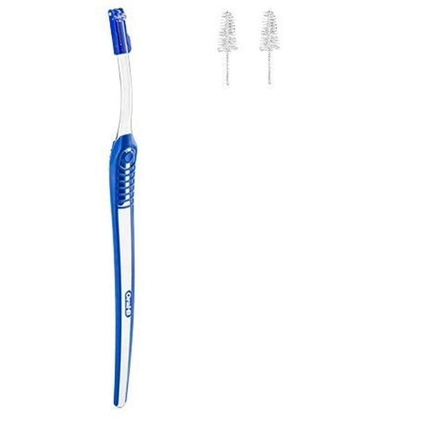 OralB Interdental Brush Handle with 2 Tapered Refill Brushes