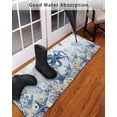 thumbnail image 3 of Ocean Octopus Front Door Mat Blue Yellow Sea Star Shell Coral Gradient Blue Welcome Doormat Indoor Outdoor Entrance Floor Mat Non-Slip Washable Runner Rug for Front Porch Decor 24x71 Inch, 3 of 6