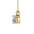 thumbnail image 2 of 1.0 ct Brilliant Round Cut Solitaire VVS1 Genuine Blue Natural Sky Blue Topaz Solid 14k Yellow Solid Gold Everyday Affordable Designer Necklace Pendant with 18" Solid Gold Chain by Clara Pucci, 2 of 6