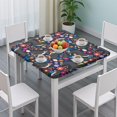 thumbnail image 3 of Bernese Mountain and Flower Square Fitted Tablecloth with Elastic Edge,Square Table Cover,Washable Elastic Table Cover for Home Kitchen Party Decor 36"x36", 3 of 6